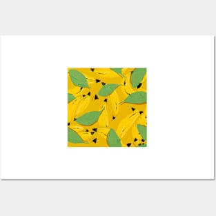 Banana seamless pattern Posters and Art